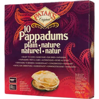 Mouka Pataks Indický chleba Pappadums - Natural 100g (10ks)