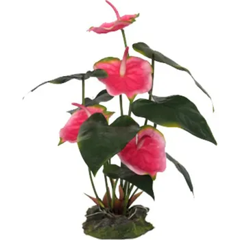 Dekorace do terária Lucky Reptile Jungle Plants Anthurium růžové 50 cm