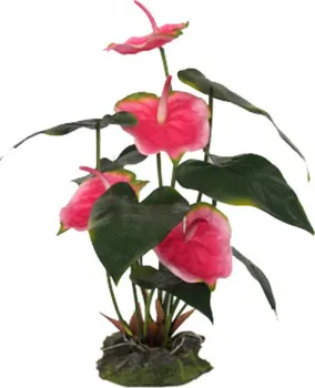 Dekorace do terária Lucky Reptile Jungle Plants Anthurium růžové 50 cm