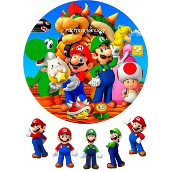 Jedlá dekorace na dort Super Mario č.1 - jedlý papír