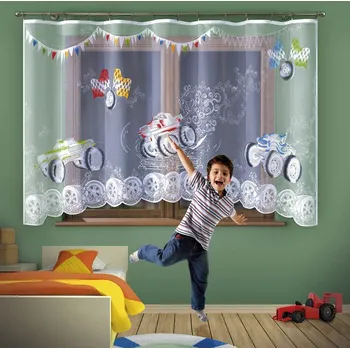 Záclona Dětské Záclony pro Kluky Monster Truck Duo 300x160 (Z)