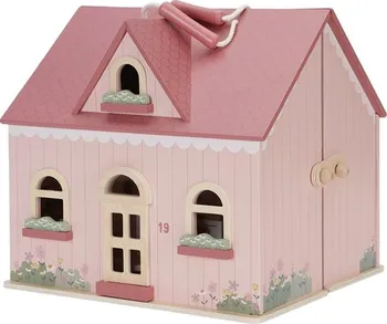 Domeček pro panenku Little Dutch Domeček pro panenky dřevěný přenosný 30 x 28 x 27,5 cm růžový