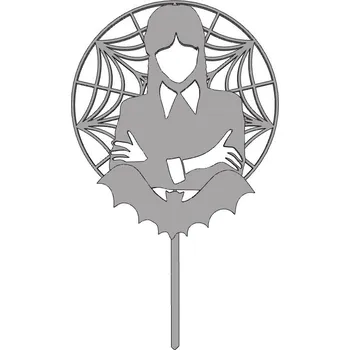 Wednesday č.8 - plastový zápich - Světle zlatá