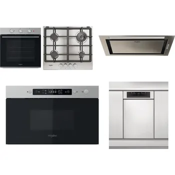 Set domácích spotřebičů WHIRLPOOL OMK38HU0X + WHIRLPOOL TGML 661 IX R + WHIRLPOOL WCT3 64 FLB X + WHIRLPOOL MBNA910X + WHIRLPOOL WSBO 3O34 PF X