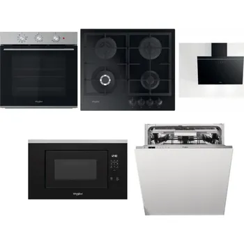 Set domácích spotřebičů WHIRLPOOL OMK38HU0X + WHIRLPOOL GOFL 629/NB1 + WHIRLPOOL AKR 62F LT K + WHIRLPOOL WMF200G + WHIRLPOOL WIO 3O540 PELG