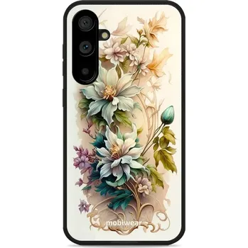 Pouzdro na mobilní telefon Lesklý kryt Mobiwear Glossy - Samsung Galaxy S23 FE - G014G Krémové květy (Prémiové lesklé pouzdro, obal, kryt Mobiwear Glossy na mobil Samsung Galaxy S23 FE - G014G Krémové květy, materiál Plast + TPU silikon - krytí po všech stranách, neošoupatelný)