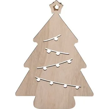 Vánoční dekorace LED nástěnná dekorace vánoční stromek 24xLED [1V260]