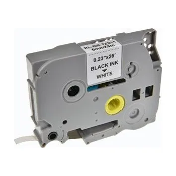 Pásek do tiskárny Kompatibilní páska do tiskárny štítků, pro Brother, TZE-211, černý tisk/bílý podklad, lami (RL-BR-TZ211P-BK/WT)