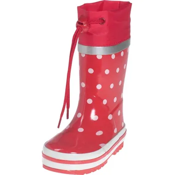 Dívčí holínky Dětské holinky Playshoes červený puntík