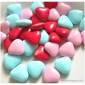 Čokoláda Srdíčka čokoládová mix barev 100 g