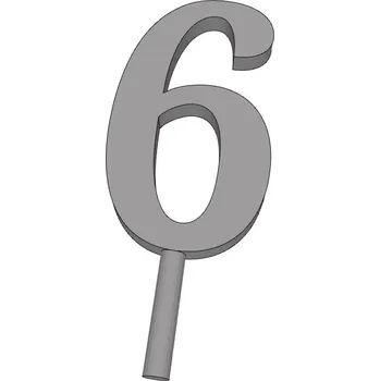 Velké 3D číslo dle výběru - plastový zápich - Světle zlatá / 3