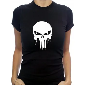 dámské tričko PUNISHER LEBKA Černá XL