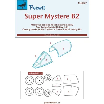Plastikový model 1/48 Canopy mask Super Mystere B (AZUR/SH)