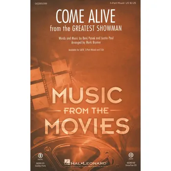 COME ALIVE (from the Greatest Showman) / 3-Part Mixed* + klavír/akordy