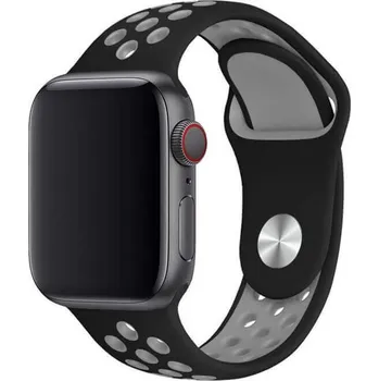 Příslušenství k chytrým hodinkám Sportovní silikonový řemínek pro chytré hodinky Apple Watch 41 mm (8.série) - šedý