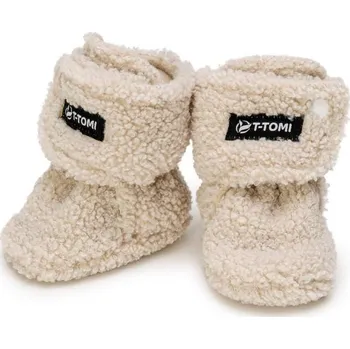 Capáčky T-tomi Capáčky TEDDY Cream Warm Vel. 9-12 měsíců