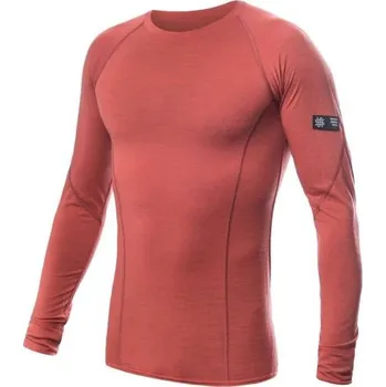 Pánská móda Pánské triko Sensor Merino Active dl. rukáv terracotta XL