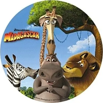 Jedlá dekorace na dort Madagaskar č.2 jedlý papír