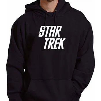 Pánská mikina mikina s kapucí STAR TREK logo Černá L