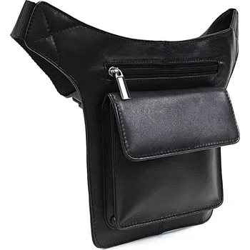 Ledvinka Černá kožená ledvinka Tate