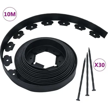 Plotovka vidaXL Flexibilní trávníkový lem se 30 kolíky 10 m 5 cm [48614]