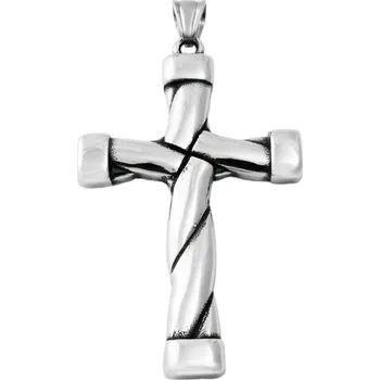 Přívěsek Přívěsek propletený kříž 6,4 cm z chirurgické oceli S11306080