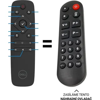 Dálkový ovladač Dell C6522QT náhradní dálkový ovladač pro seniory