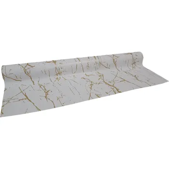 Stuha Floristická fólie 50cm x 9,1m mramorový design 1 bílá