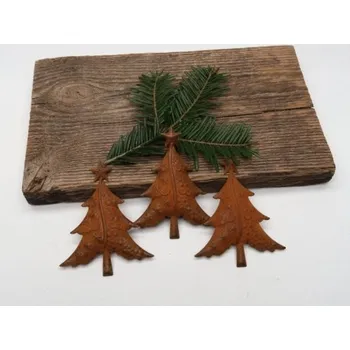Vánoční dekorace Přízdoba stromek rezatý 9 x 7 cm rezatá