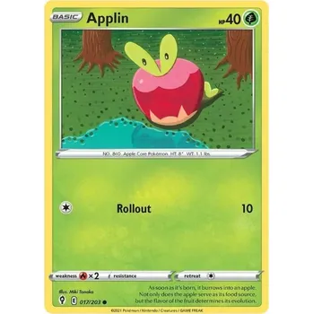 Společenská hra Pokémon karta Applin 017/203 - Evolving Skies