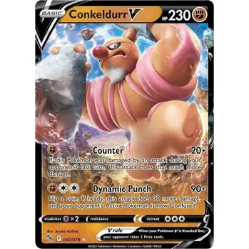 Sběratelská karetní hra Pokémon karta Conkeldurr V 040/078 Holo - Pokémon Go