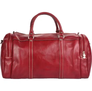 Cestovní taška IL GIGLIO Kožená cestovní taška 0429 červená