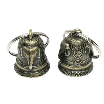 Domovní zvonek Zvonek štěstí mosazný se slonem