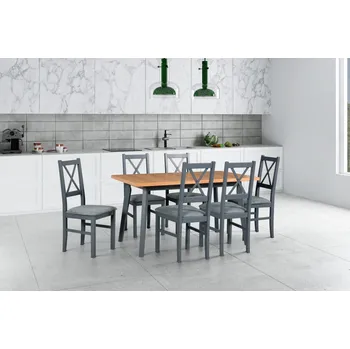 Jídelní set Jídelní set 6+1 Ondřej Vyberte Tkaninu:: Tkanina EKO 31, Vyberte Moření:: Komplet ořech