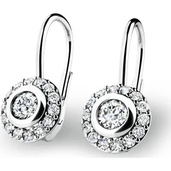 Náušnice Dámské náušnice bílé zlato 585/1000 zirkon 10821-B-ZIR