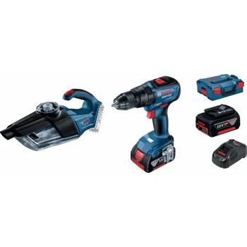 Sada nářadí Sada nářadí Bosch BOSCH GSB 18V-50 SET + PLYNOVÝ VYSAVAČ 18V-1 + 2 X 5 Ah + L-BOXX 136