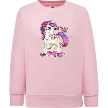 Chlapecká mikina detska_klasicka_levna_mikina_bily_jednorozec Barva: Pink - růžová, Dětská bavlněná trička JHK: XS