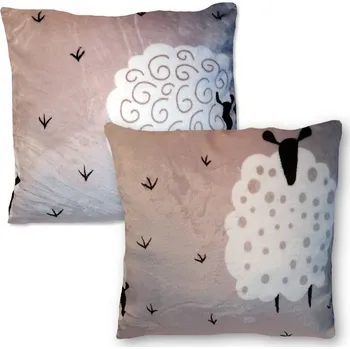 Povlak na polštářek Apex® model MICRODREAM Povláček na polštářek Apex Mikroplyš Flanel – Ovečky - Povláček na polštářek