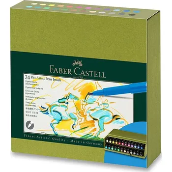 Faber-Castell Štětcové umělecké popisovače Pitt Artist Brush Box 24 ks