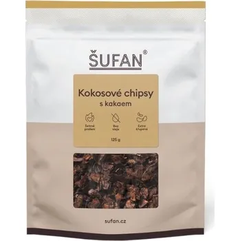 Sušená potravina Šufan Kokosové chipsy s kakaem 125 g