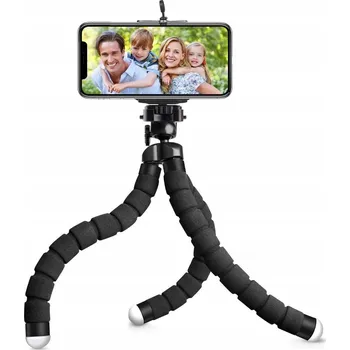 Stativ TELEFONNÍ DRŽITEL, flexibilní stativ, flexible tripod (TELEFONNÍ DRŽITEL flexibilní stativ, flexible tripod. Silné a stabilní uchopení telefonu. Má elastické nohy, díky nimž můžete telefon snadno připevnit a imobilizovat. Barva cerna. SUPER JAKOST. Záruko