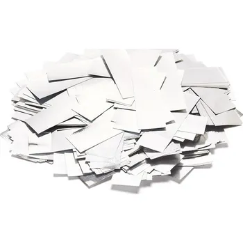 Konfeta Tcm Fx pomalu padající obdélníkové konfety 55x18mm, bílé/stříbrné, 1kg