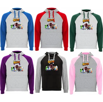 Chlapecké tričko Mikina Badet Stumble Guys Barva: Melírová / purpurová, Velikost: XXL