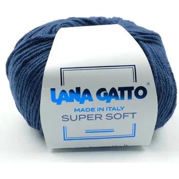 Příze Lana Gatto pletací příze vlna merino SUPER SOFT modrá