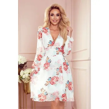 Dámské šaty Květinové šifónové šaty Frances od Numoco, vícebarevná S i41_79371_2:vícebarevná_3:S_