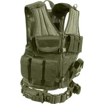 Sportovní střelba Vesta taktická CROSS DRAW MOLLE ZELENÁ nadměrná velikost