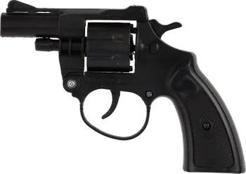 Dětská zbraň Teddies Revolver/pistole na kapsle 8 ran 13 cm v krabičce černý
