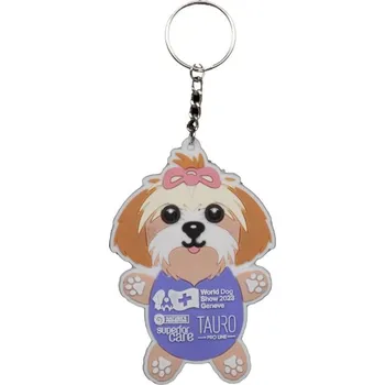 TAURO PRO LINE World Dog Show 2023 přívěsek na klíče SHIH-TZU 6,4 x 0,5 x 10 cm