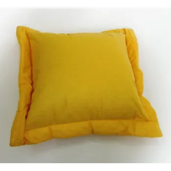 Dekorativní polštářek Bavlnený polštář s okrasným lemem, velikost: 40x40cm, varianta: žlutý