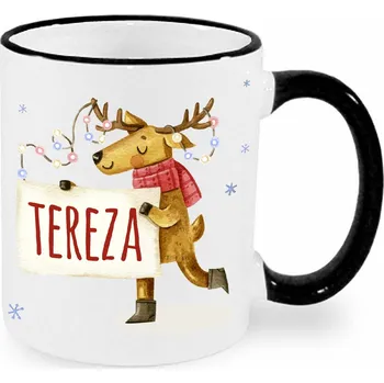 Vánoční hrnek - Sob se jménem Tereza Barva: Černá